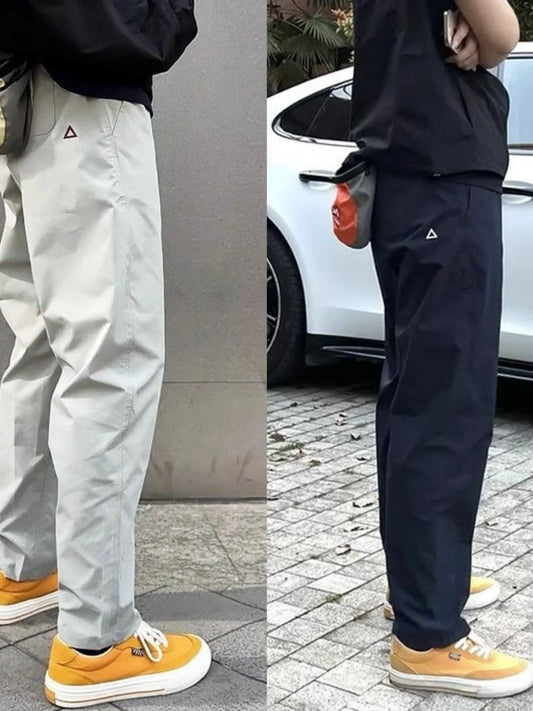 Quick Dry Straight Leg Thin Work Trousers for Men Summer Outdoor Hiking Mountain Climbing Windproof Pants Casual Fashion