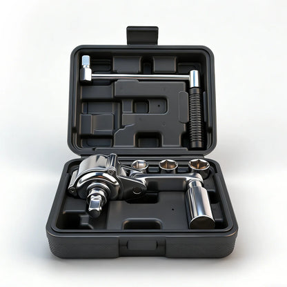 Torque Multiplier Wrench Set 1/2 Drive Heavy Duty Lug Nut Remover with 17 19 21 22mm Sockets Car Tire Repair Tool