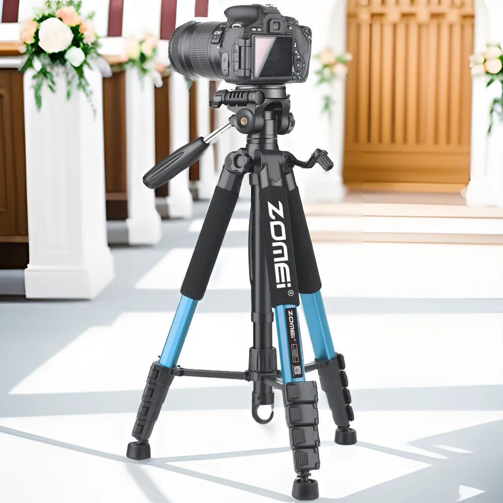 187cm/73.6in Tall Zomei Aluminum Alloy Portable Tripod for Camera DSLR Canon Nikon, 360 Degree Panorama Photography Phone Stand