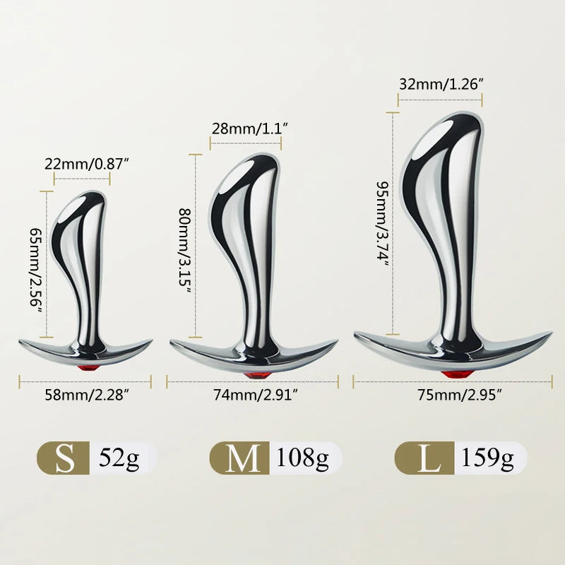 Metal Anal Plug P Spot Stimulator Prostate Massager Wear Outdoors Butt Plug Wearable Sex Toys for Men and Women Adult Sex Toys