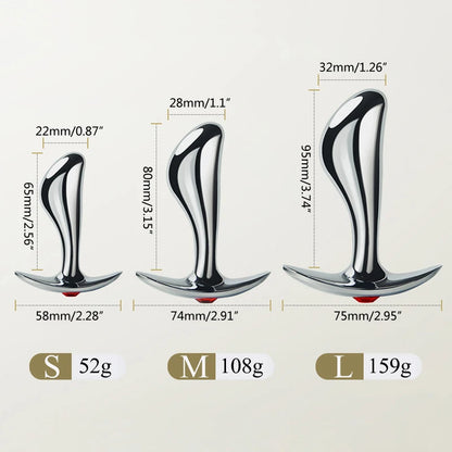 Metal Anal Plug P Spot Stimulator Prostate Massager Wear Outdoors Butt Plug Wearable Sex Toys for Men and Women Adult Sex Toys