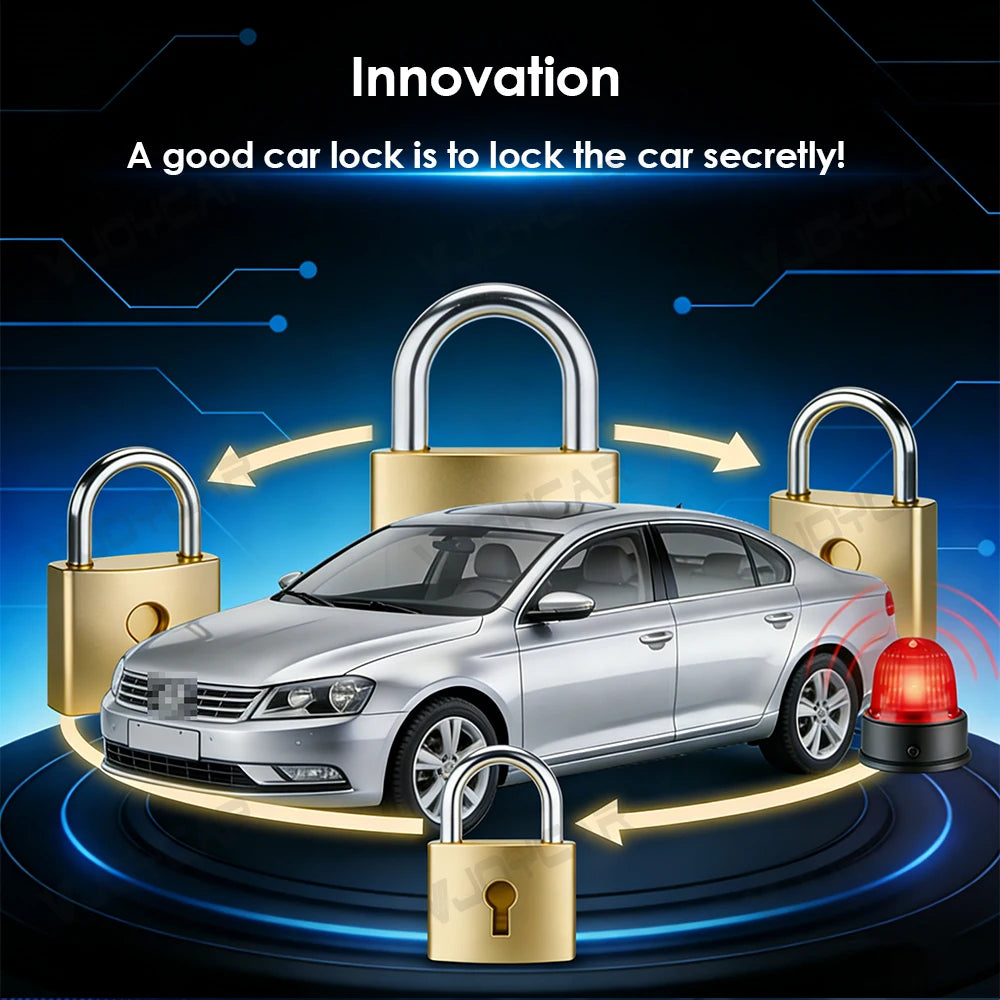 Vjoycar 2026 Newest Wireless Relay Car Lock Anti-theft Security Safety Alarm System Easy Installation No Damage to Car Circuit
