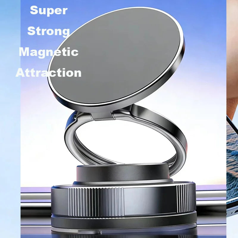 Magnetic Car Phone Holder 360° Rotatable Foldable & Adjustable Magnetic Auto Mount ,Suction Cup Phone Holder for Car/Mirror