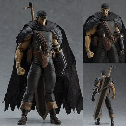 Figma 359 17cm Berserk Black Swordsman Guts Action Figure Movable Joints Anime Game Collectible Model For Anime Fans Display