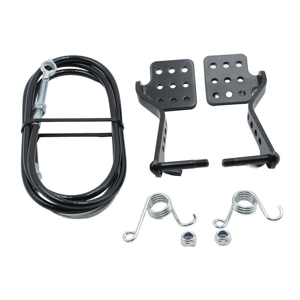 Go Kart Brake & Throttle Pedal Kit with Throttle Cable Spring Fit Predator 196cc 212cc 5.5HP 6.5HP Road Rocket Azusa Fun Kart