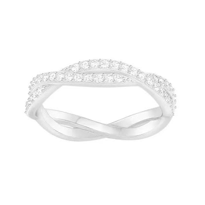 New Cross Diamond Fashion Color Crystal Mixed Cut Open Ring