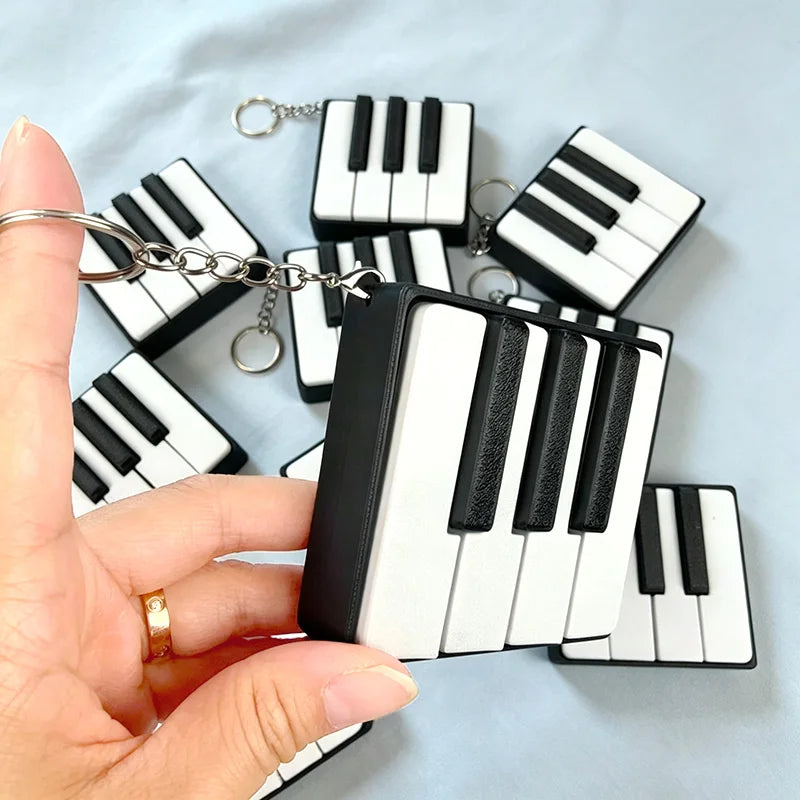 Piano Key Cap Clicker Anti-stress Keyboard Fidget Keychains Keycap Fidget Clicker Stress Releasing Accessories Bag Charms