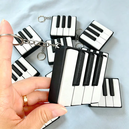 Piano Key Cap Clicker Anti-stress Keyboard Fidget Keychains Keycap Fidget Clicker Stress Releasing Accessories Bag Charms