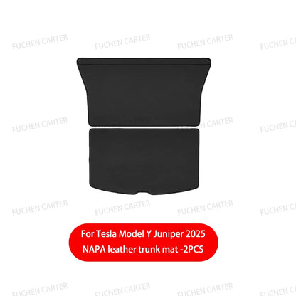 For Tesla Model Y Juniper Trunk Mat Full Coverage Trunk Both Side Guards Seat Backrest Protective Pad Cargo Liner Anti Dirty Mat
