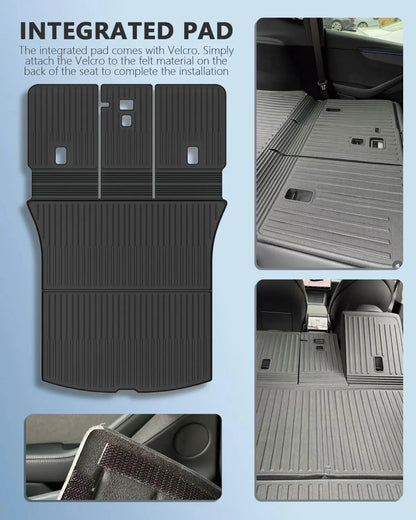 For Tesla Model Y Juniper 2025 2026,7-Pieces All-Weather TPE Floor Mats, Car floor mat accessories Waterproof and easy to clean