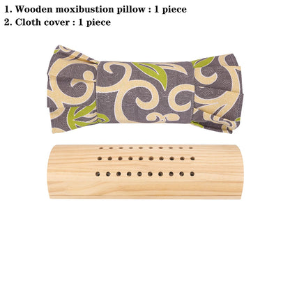 Wooden Moxibustion Pillow Cervical Pillows Neck Waist Warm Massage Moxa Stick Burner Body Relax Joint Pain Relief Health Care