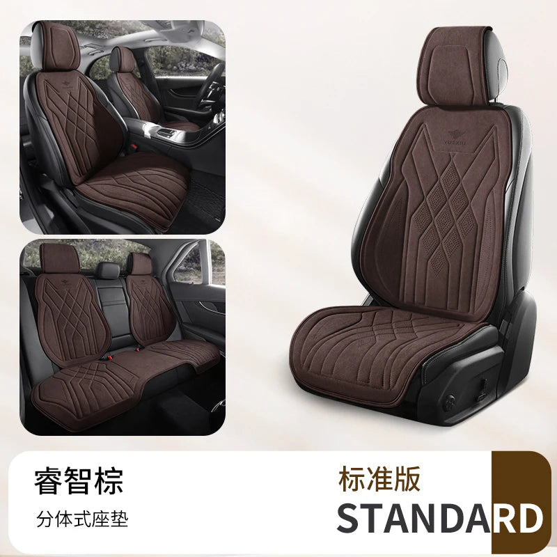 Perforated Suede Seat Cover Universal Four Seasons Cars Seats Covers Breathable Seat Non-slip Luxury Car Rams Latex Seat Cover