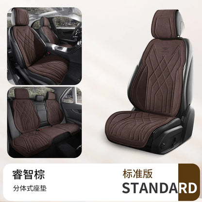 Perforated Suede Seat Cover Universal Four Seasons Cars Seats Covers Breathable Seat Non-slip Luxury Car Rams Latex Seat Cover