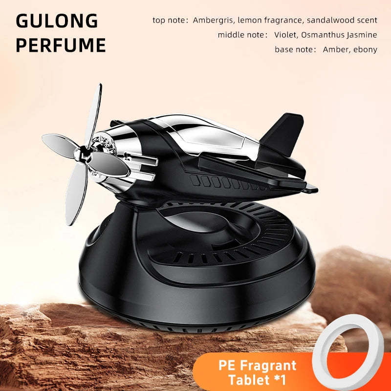 Solar Car Air Freshener Perfume Helicopter Decor Interior Decor Solar Car Rotating Aromatherapy Perfume Car Decorative Accessori