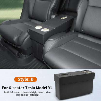 For 6-seater Tesla Model YL second row seat middle storage box, second row aisle storage box, 2 styles to choose from