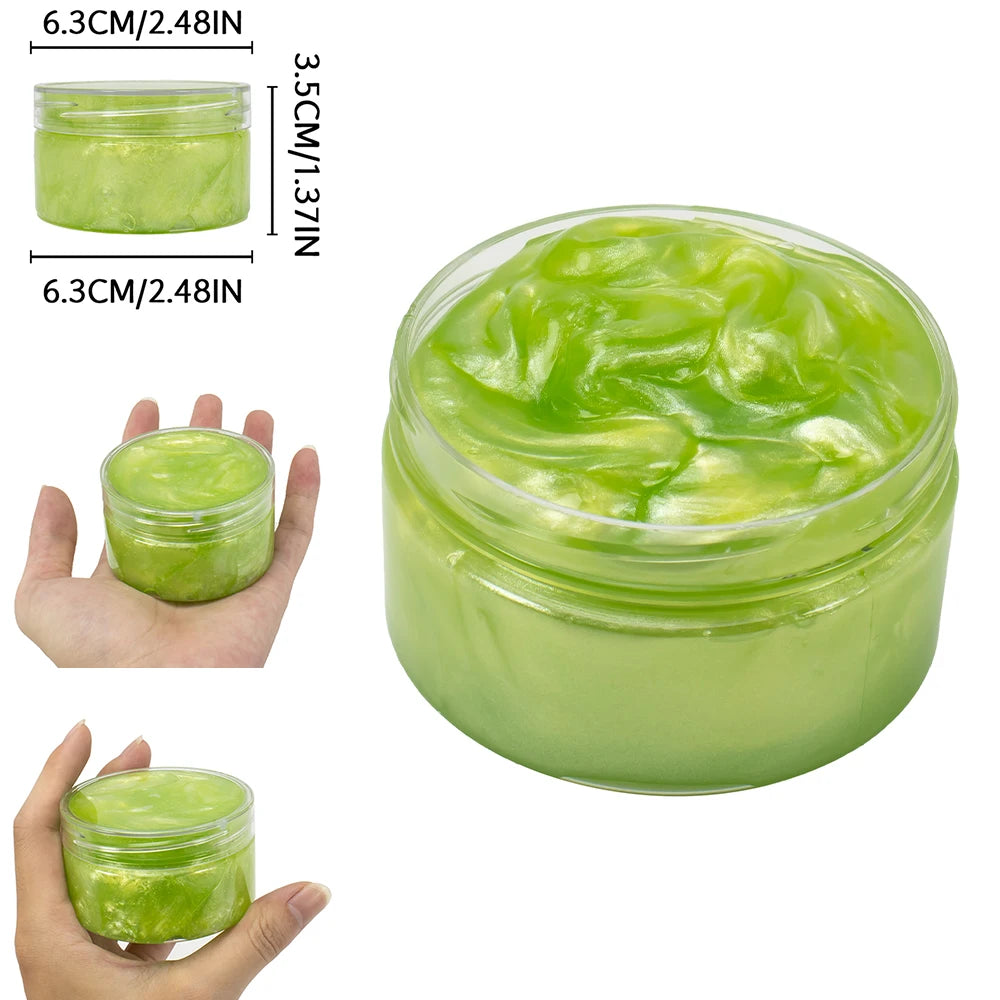 120ml Galaxy Slime Kit Stuffers Gift Toys Snot Clear Slime Stress Relief Toys Putty Party Favors Bubble Slime Christmas Gifts