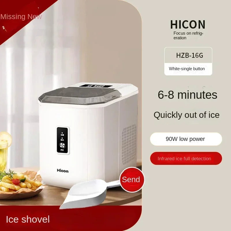 220V HICON Ice Machine Energy-efficient Ice Machine for Household, Dormitory and Outdoor Use DC