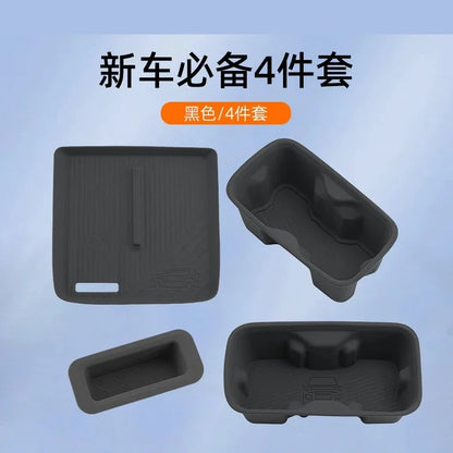 For Chery ICAR V27 2026 Silicone Cup Holder Mat Wireless Charging Anti Slip Pad Tailgate Storage Box Interior Accessories Kit