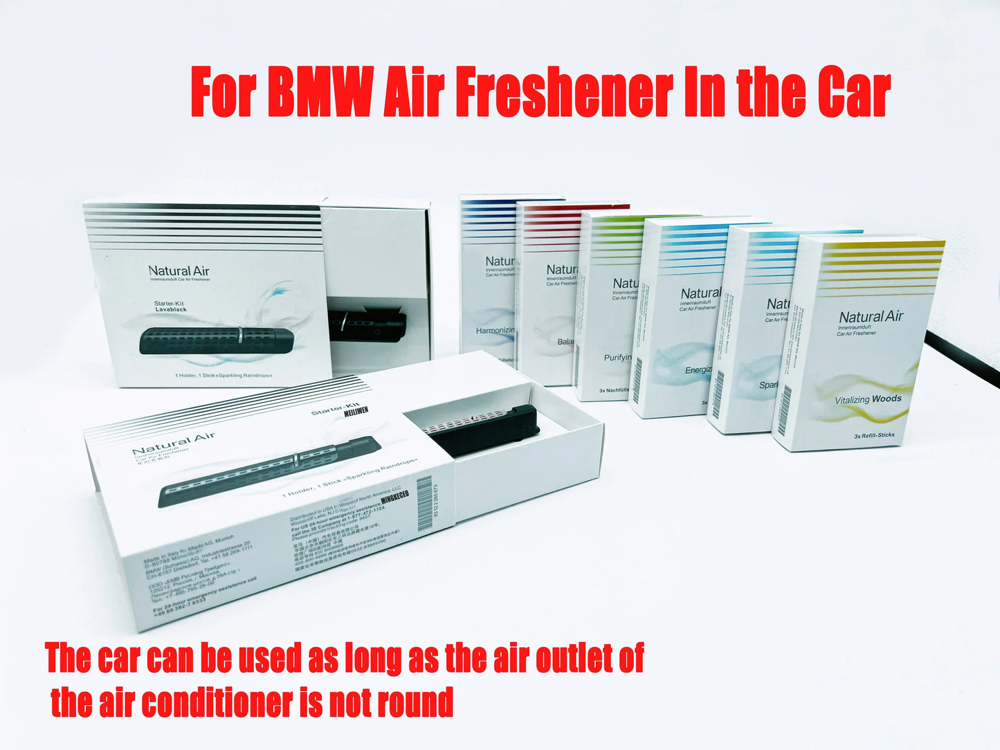Car Air Freshener for BMW Perfume 6 Smell Original Air Outlet Aromatherapy Clip Auto Interior Accessories Solid Perfume