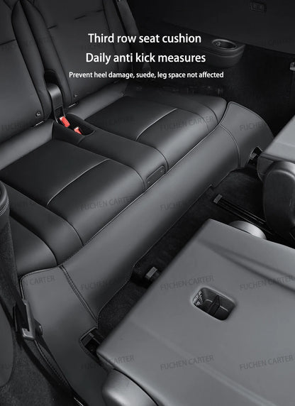 For Tesla NEW ModelYL2026 Leather Front Rear Door Sill Protector Threshold Strip Anti-kick Guard Panel Waterproof Pad Accessorie