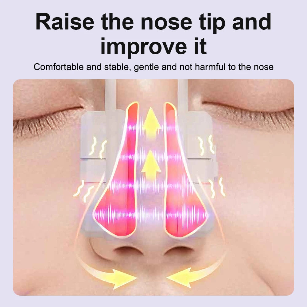 EMS Nose Massager, Microcurrent Nose Beauty Device with 5 Modes, USB-C Rechargeable Nose Clip for Facial Contour Care, Unisex