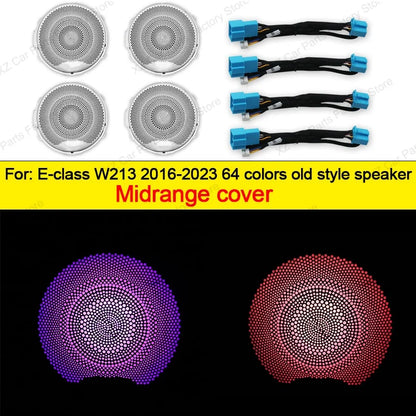 For Mercedes Benz E-Class W213 2016-2021 Led 64 Colors Air Vents AMG E43 E53 3D Rotating Tweeter Speaker Interior Ambient Light