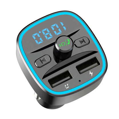 T25 Car Bluetooth 5.0 FM Transmitter MP3 Player Fast Charging Dual USB Charger 87.5-108MHz 2.4A MAX Dual USB Car Charger Adapter