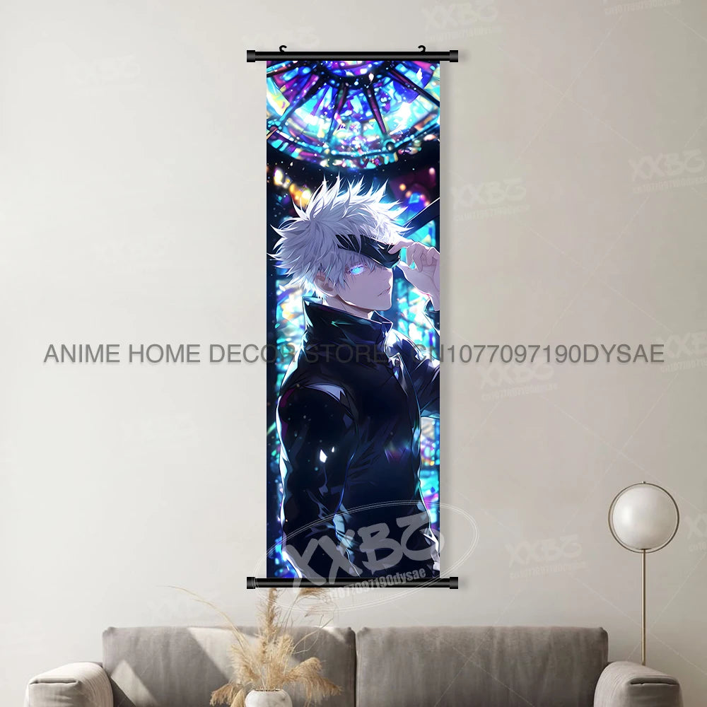 Jujutsu Kaisen Anime Poster Room Canvas Print Hanging Painting Wall Art Megumi Fushiguro Scrolls Picture Home Decoration Mural