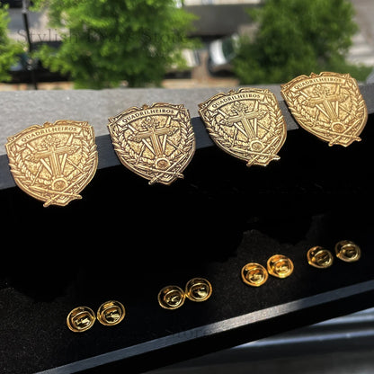 Fashion Accessories Badges Custom Company Logo Brooch Stainless Steel Jewelry Brooch Personalized Collect Brooch Wholesale Gift