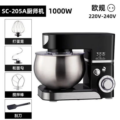 110V/220V Dragon Stand Mixer Small Household Multi-function Dough Kneader Cream Whisker Automatic WWW