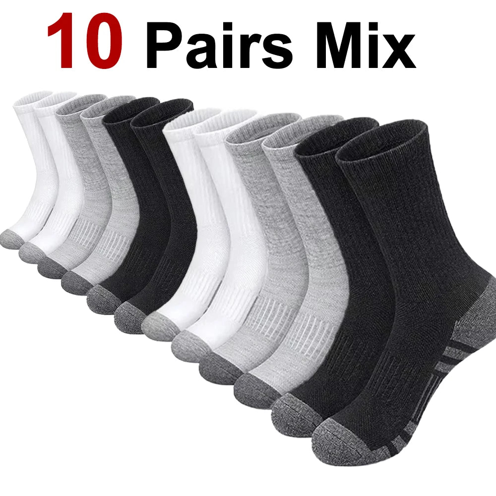 10/20/30 Pairs Men Outdoor Sports Socks Anti Odor Sweat Absorbing Breathable Comfortable Basketball Cycling Running Casual Socks
