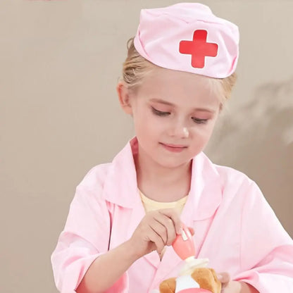 Simulation Dentist Box Doctor Pretend Role Play Kit Educational Game Role-playing Games Kid Stethoscope Doctor Set Blue/Pink