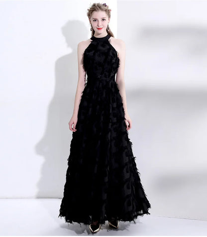Elegant White Feather Evening Dress Hanging Neckline Engagement Birthday Adult Ceremony Ultra Fairy High End Long Skirt