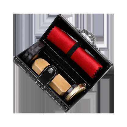 Portable Barrel Set Shoe Shine Kit Black Shoe Polish Stain Removal Leather Shoe Polish Set Shoe Care Tools Men & Women