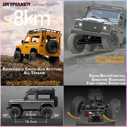 New MN99S V2 1:12 Scale MN Model RTR RC Car 2.4G 4WD RC Rock Crawler MN98 MN99 Defender Pickup Remote Control Truck Toys