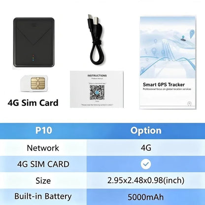 4G GPS Tracker Car 10000/20000mAh Vehicle GPS Locator Real-time GPS Tracking Device Long Standby Anti-theft Alarm Position APP
