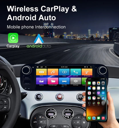For Fiat Panda 2013-2020  Auto Multimedia Player  6.86" Touch Screen Steering Wheel Control Car GPS Navigation  Bluetooth Call