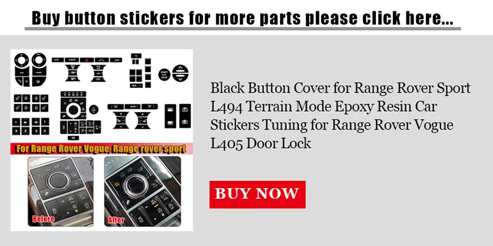 For Range Rover Sport L494 Center Console Button Cover for Vogue 2013-2017 Terrain Traction Control Sticker for Discovery L462