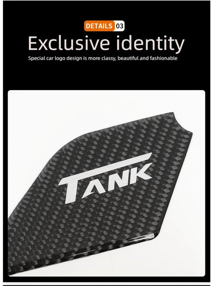 For Great Wall Tank 500 Inner Door Bowl Patch Protective Patch Carbon Fiber Decorative Patch Automotive Interior Supplies