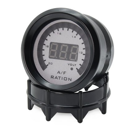 2'' 52mm Air Fuel Ratio Gauge 2 In 1 Voltmeter AFR Car Gauge Can Be Paired With Narrowband O2 Oxygen Sensor Fit for 12V Vehicle