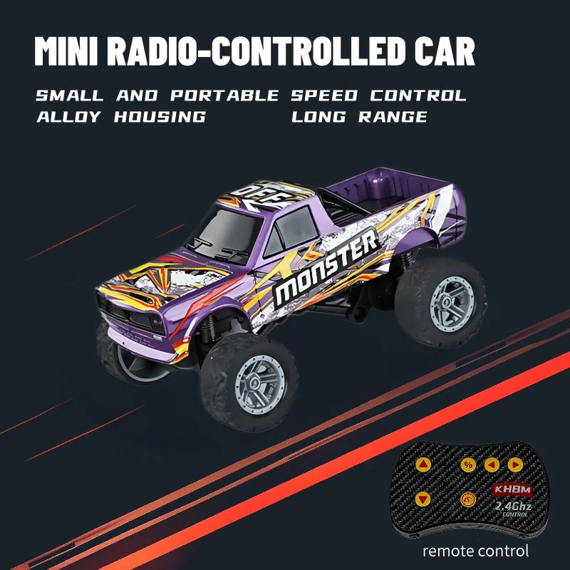 Top RC Car MINI Alloy 1/64 Remote Control Car Convenient to Carry 60 Minutes of Work Time Children's Gifts Electronic Toys