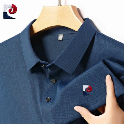 PIERRE CARDIN New Summer High Quality Camouflage Short Sleeve Polo Shirt Men's Fashion and Casual Versatile Top