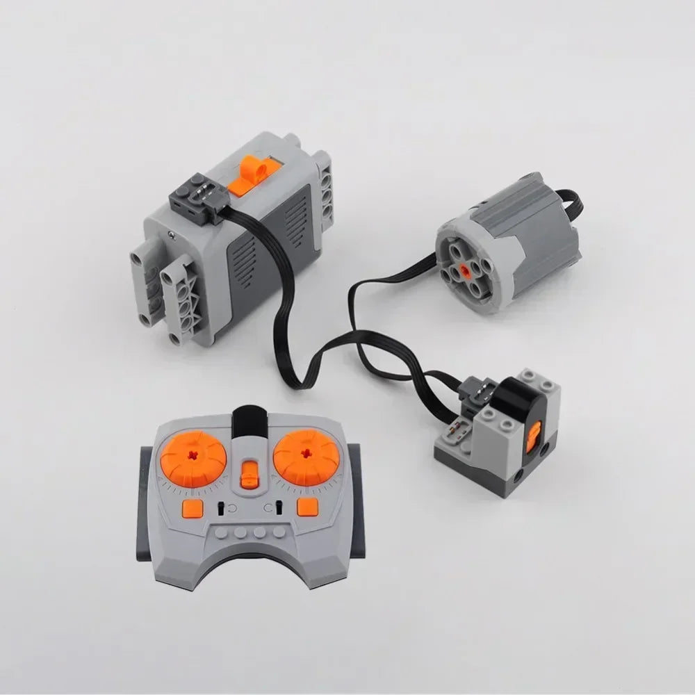 MOC Power Functions Part Building Blocks Train Track Motor Battery Box Infrared Remote Control Receiver M-motor for Legoeds
