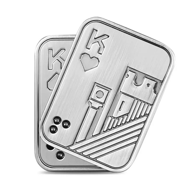 Poker EDC Fidget Slider Metal Push Card Adults Anxiety And Stress Relief Decompression Toy Juguetes Antiestres Ansiedad