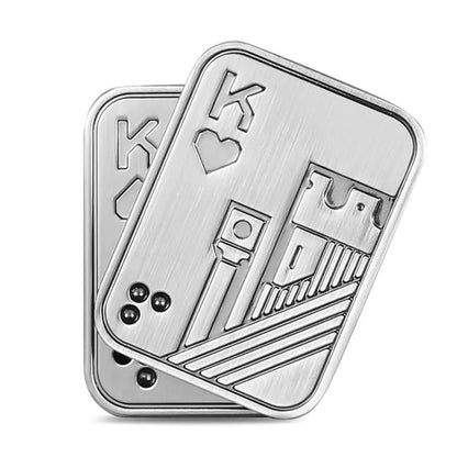 Poker EDC Fidget Slider Metal Push Card Adults Anxiety And Stress Relief Decompression Toy Juguetes Antiestres Ansiedad