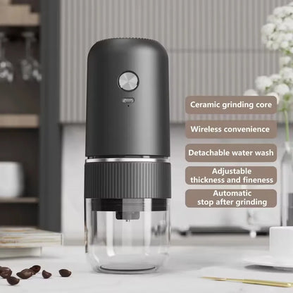 Zai Xiao Electric Coffee Machine Portable One-button Start Automatic Power Off Rechargeable Small Coffee Bean Grinder New