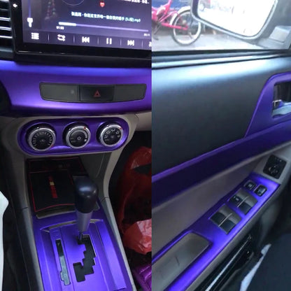For Mitsubishi Lancer EX2009-2016 Interior Central Control Panel Door Handle Carbon Fiber Stickers Decals Car styling Accessorie