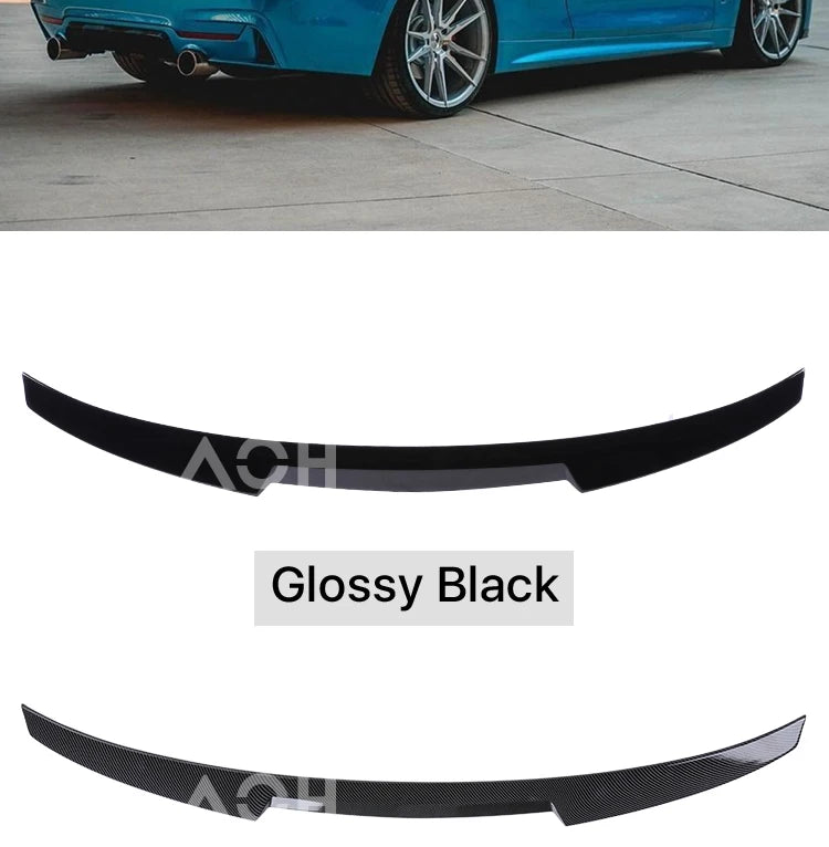 Rear Trunk Spoiler Bumper Lip For BMW 4 Series F32 F33 F36 Carbon Fiber PSM M4 MP Style Wing Tail Kit 2014-2020 Gloss Black