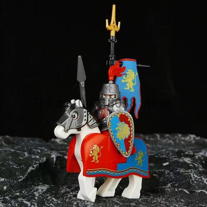 Green Dragon Raven Knights Shield Action Figures MOC Medieval Ancient Knights Scene Building Block Creative Toys for Children