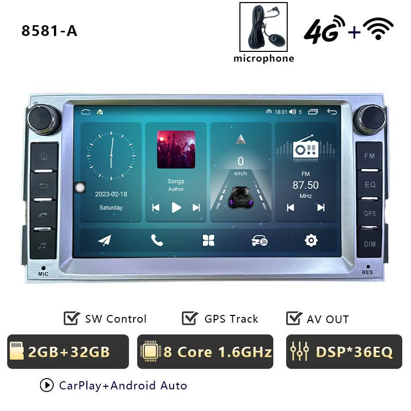 CHSTEK Android 13 Car Radio For Hyundai Santa Fe 2007 2008-2012 Head Unit Carplay Bluetooth WIFI 4G GPS Multimedia Vedio Player
